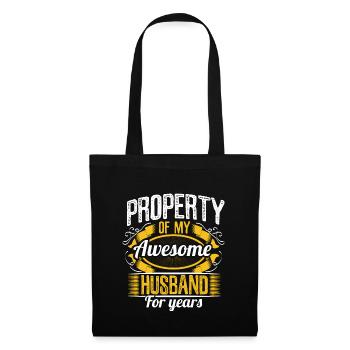 Mariage Alliance Alliance Idée Cadeau - Sac en tissu - noir - Devant