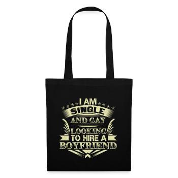 Cadeau Gay Célibataire LGBT+ Homo - Sac en tissu - noir - Devant