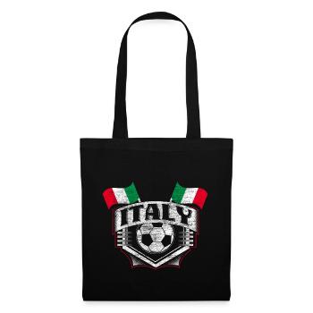 Italien Fußball Italienisch Fußballspieler - Stoffbeutel - Schwarz - Vorne