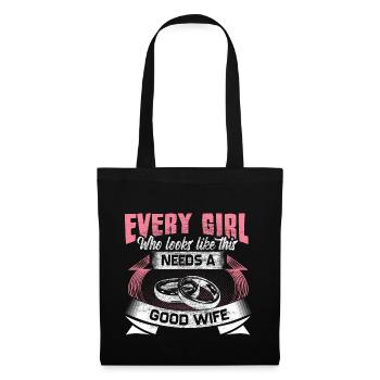 Gay Marriage LGBT Lesbian Gift Idea - Tote Bag - black - Front