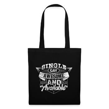 Gay Single LGBT Relationship Gift Idea - Tote Bag - black - Front