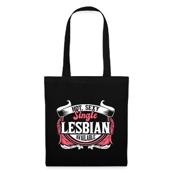 Fierté célibataire lesbienne - Sac en tissu - noir - Devant