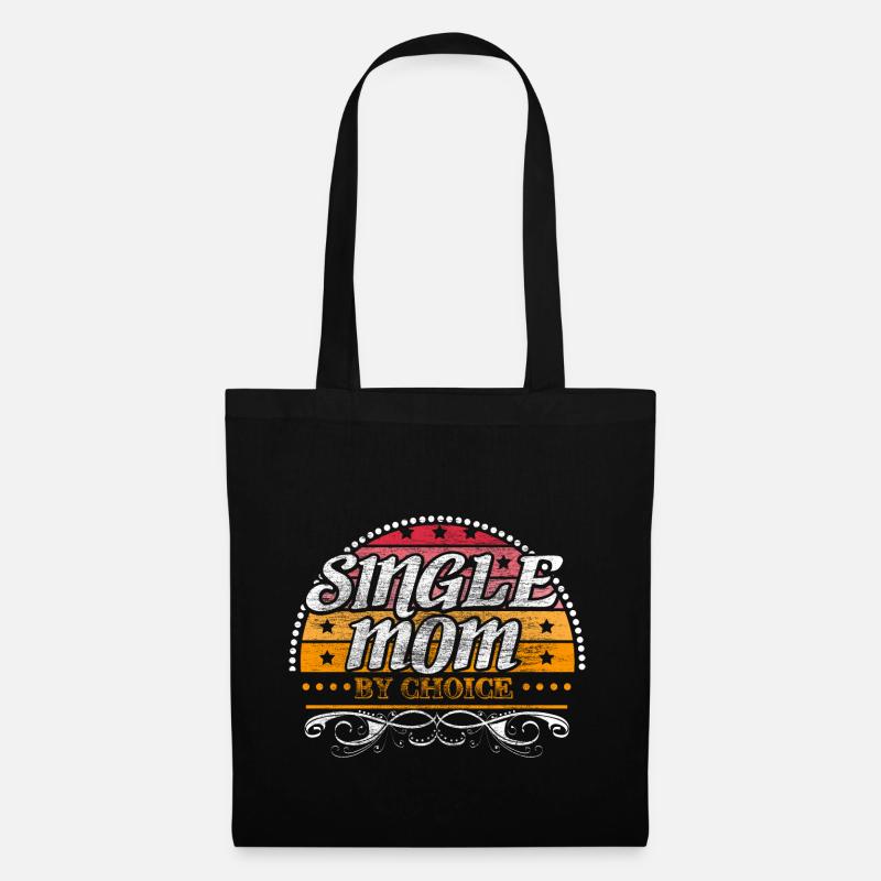 Single Mom Mama Sohn Geschenk - Stoffbeutel - Schwarz