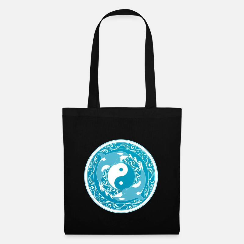 Yin Yang Orcas - Stoffbeutel - Schwarz