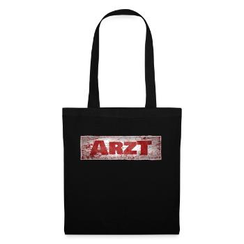 Von Beruf aus Arzt - Stoffbeutel - Schwarz - Vorne