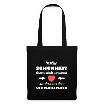 Schönheit aus dem Schwarzwald - Stoffbeutel - Schwarz - Vorne