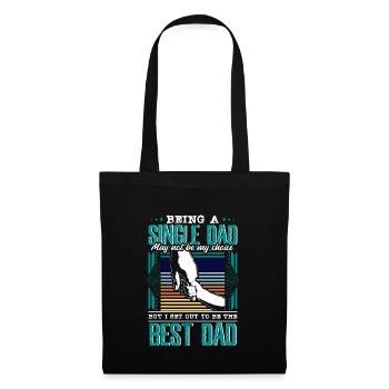 Idée cadeau Père Fils Célibataire Enfants - Sac en tissu - noir - Devant