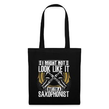 Saxophone Blues - Sac en tissu - noir - Devant