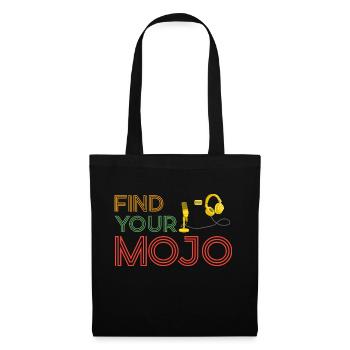Finden Sie Ihre Mojo Colourful Violet Pink Retro Schriftart - Stoffbeutel - Schwarz - Vorne