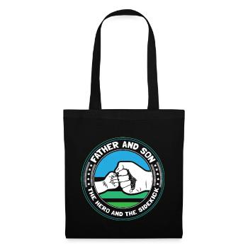 Père Fils Paternité Papa Cadeau - Sac en tissu - noir - Devant