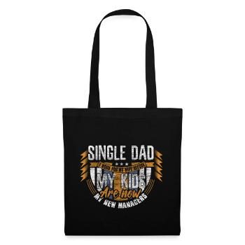 Père célibataire Papa Parents Idée cadeau - Sac en tissu - noir - Devant