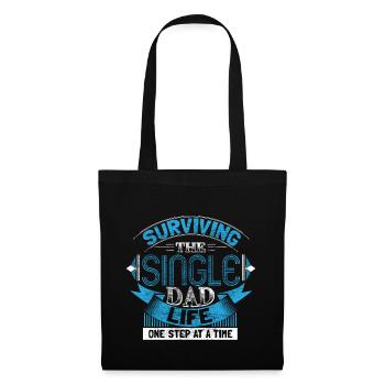 Single father Daughter Parents - Tote Bag - black - Front