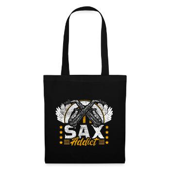 Saxophone Jazz Music Idée Cadeau - Sac en tissu - noir - Devant