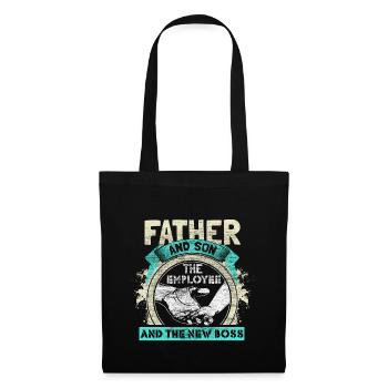 Père Fils Nouveau-né Idée cadeau de famille - Sac en tissu - noir - Devant