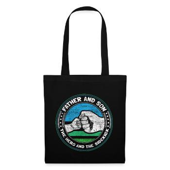 Père Fils Naissance Famille Cadeau - Sac en tissu - noir - Devant