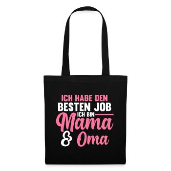 Großmutter Großmama Omi Oma - Stoffbeutel - Schwarz - Vorne