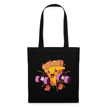 Pizza Musculation Squat Fitness Pizza kawaii - Sac en tissu - noir - Devant