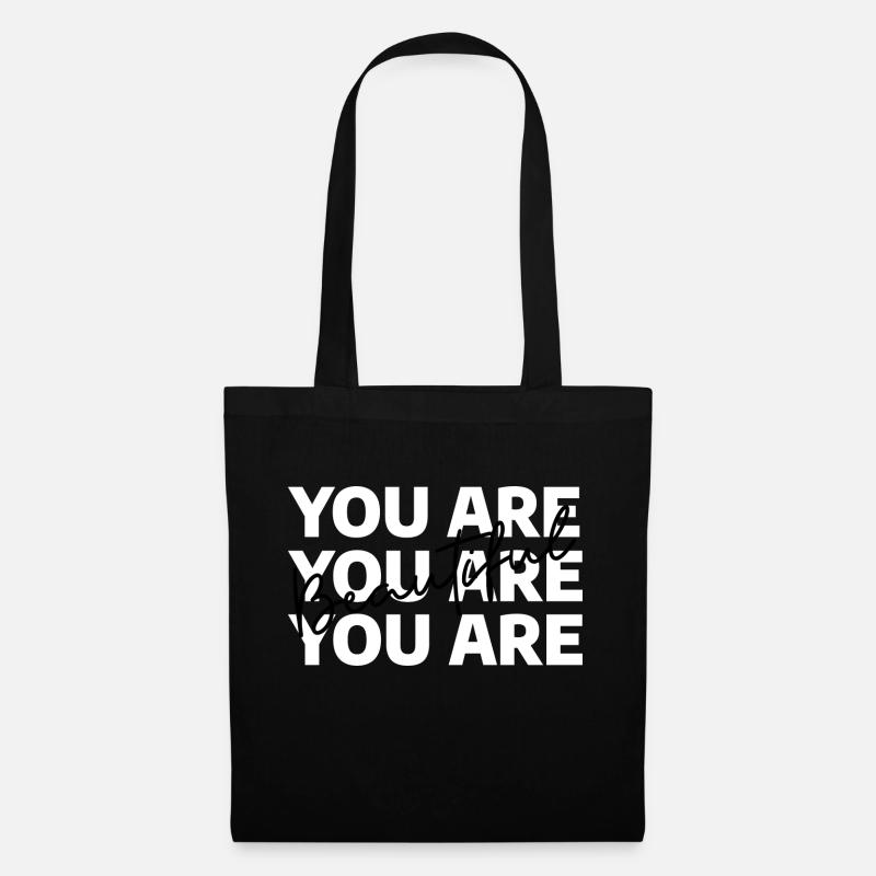You Are Beautiful - Stoffbeutel - Schwarz