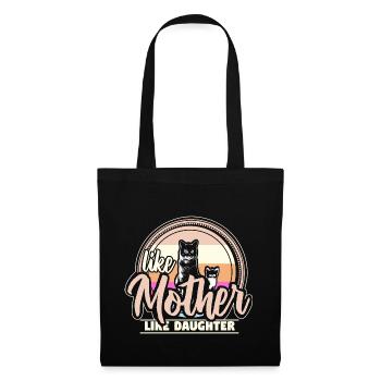 Mère Fille Cadeau de cohésion de la fête des mères - Sac en tissu - noir - Devant
