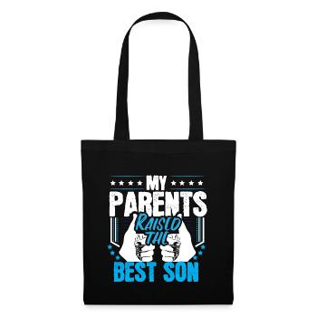 Bester Sohn Junge Geschenk - Stoffbeutel - Schwarz - Vorne