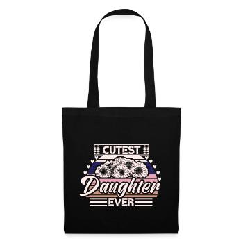 Daughter Family Lustig Gift Idea - Tote Bag - black - Front