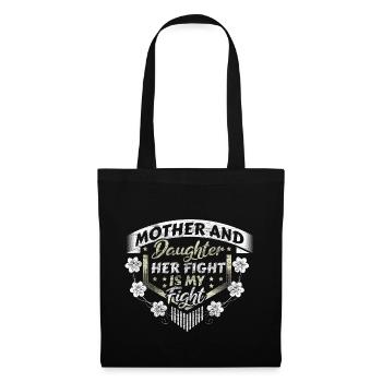 Idée cadeau de famille mère-fille - Sac en tissu - noir - Devant