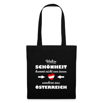 Schönheit aus Österreich - Stoffbeutel - Schwarz - Vorne