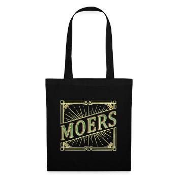 Moers Deutschland Stadt Schrift Vintage Retro - Stoffbeutel - Schwarz - Vorne