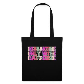 Cappuccino présent Idée actuelle Bureau tasse fatiguée - Sac en tissu - noir - Devant