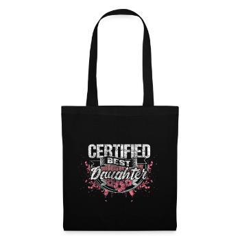 Fille Père Cadeau Drôle - Sac en tissu - noir - Devant