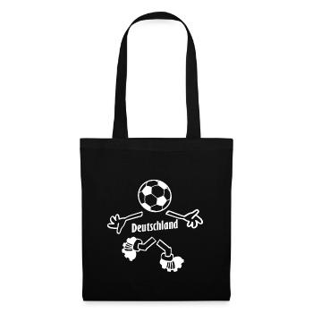 Der deutsche Fußball Fan - Stoffbeutel - Schwarz - Vorne