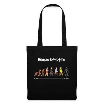 Evolution unsere Zukunft Dunkel - Stoffbeutel - Schwarz - Vorne