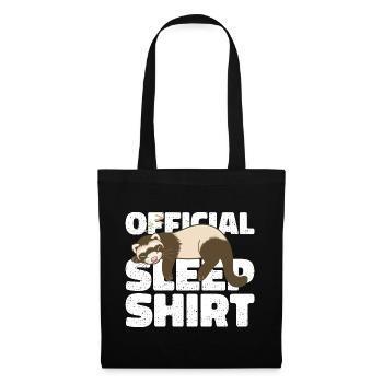 Frettchen Offizielles Schlafshirt Faul Relax - Stoffbeutel - Schwarz - Vorne