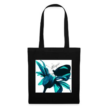 Teal Magic Flower Print - Tote Bag - black - Front