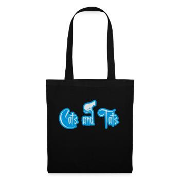 Citation de chats et de tats - Sac en tissu - noir - Devant