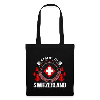 Suisse Drapeau Suisse Cadeau - Sac en tissu - noir - Devant