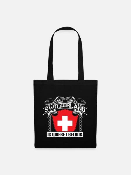 Schweiz Matterhorn Herkunft - Stoffbeutel - Schwarz
