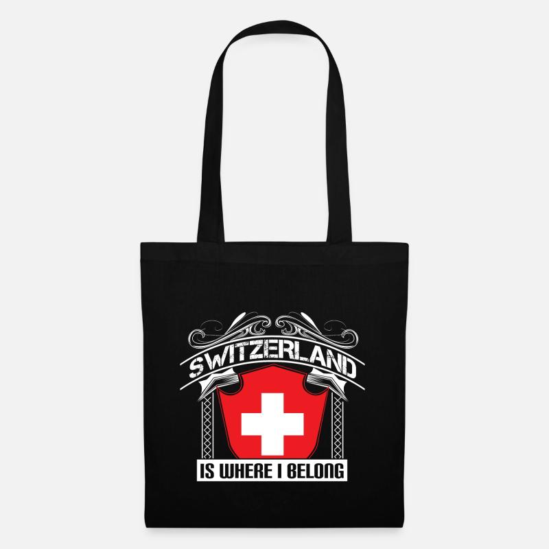 Schweiz Matterhorn Herkunft - Stoffbeutel - Schwarz