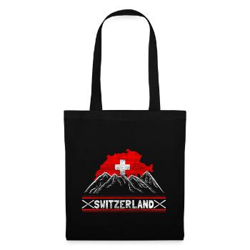 Suisse Drapeau Suisse Cadeau - Sac en tissu - noir - Devant