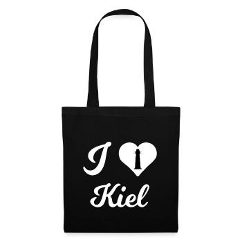 Ein Herz für Kiel - Stoffbeutel - Schwarz - Vorne