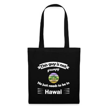 Urlaub in Hawai - Stoffbeutel - Schwarz - Vorne