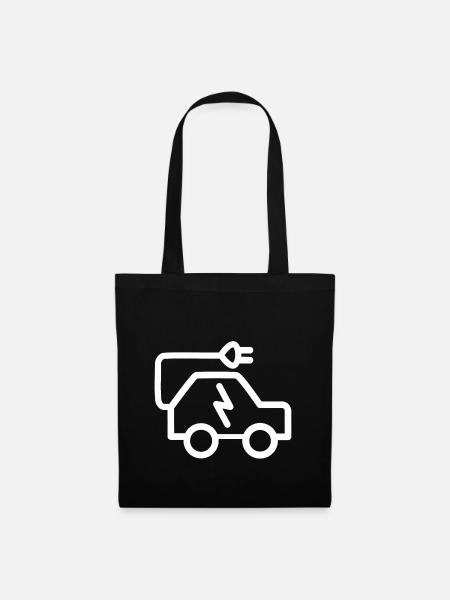 Elektrisches Auto - Stoffbeutel - Schwarz