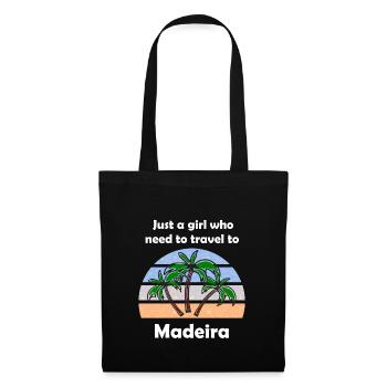 Le voyage à Madère - Sac en tissu - noir - Devant