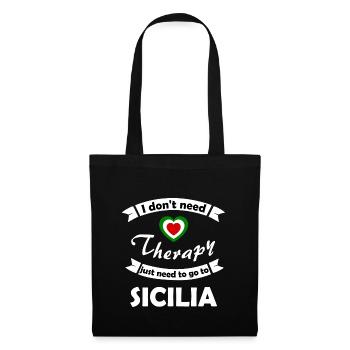 Chez soi en Sicile - Sac en tissu - noir - Devant