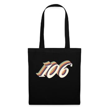 106ème anniversaire vintage - Sac en tissu - noir - Devant
