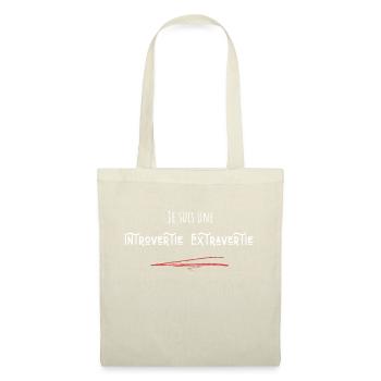 Je suis une introvertie Extravertie - Sac en tissu - nature - Devant