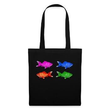 Fisch - Stoffbeutel - Schwarz - Vorne