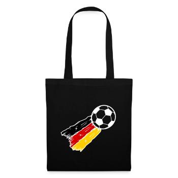 Die deutsche Fußball Rakete - Stoffbeutel - Schwarz - Vorne