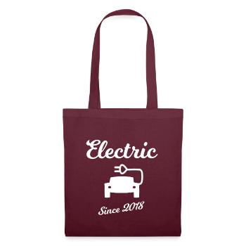 Electric since 2018 - Tote Bag - burgundy - Front