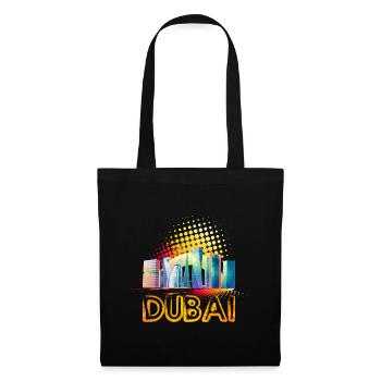 Dubaï Skyline Summer Sun Palm Beach Mer - Sac en tissu - noir - Devant